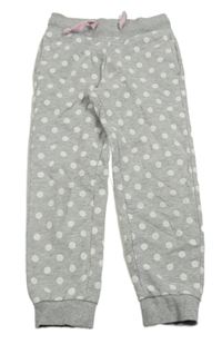 Šedo-bílé puntíkaté melírované tepláky impidimpi