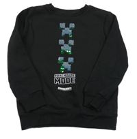 Černá mikina s Minecraft z překlápěcích flitrů George
