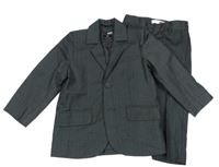 2Set - Tmavošedé kostkované melírované sako + kalhoty name it.