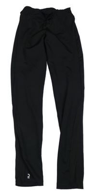 Černé elastické sportovní legíny s flitry 