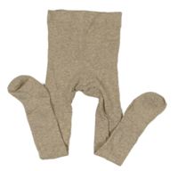 Béžové melírované rebrované pančuchy H&M