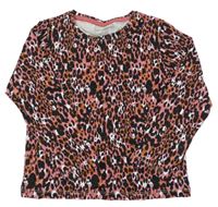 Ružovo-čierno-hnedo-biele vzorované tričko Matalan