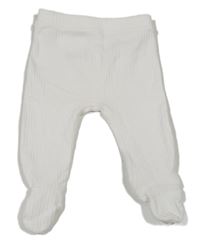 Bílé žebrované polodupky Matalan