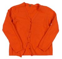 Oranžový prepínaci sveter s logom Benetton