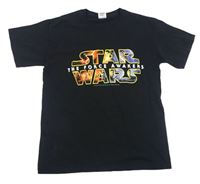 Čierne tričko so Star Wars Fruit of the Loom