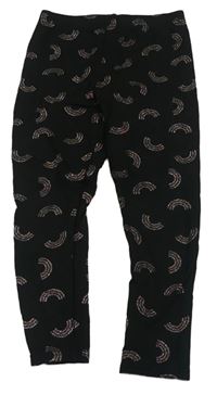Černé legíny s duhami Matalan