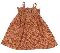 Staroružové kvetované ľahké šaty Primark