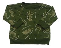Khaki mikina s kostrami dinosaurů Primark