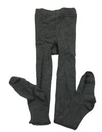 Tmavošedé melírované punčocháče H&M