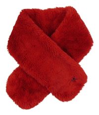 Červená kožušinová šál Jasper Conran