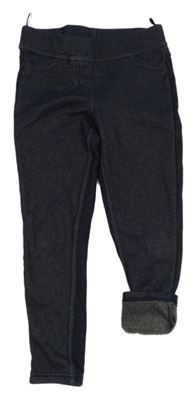 Tmavomodré zateplené tregíny riflového vzhledu C&A