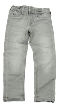 Sivé teplákové skinny fit rifle H&M