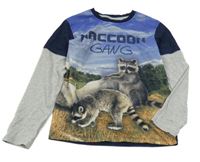 Modro-šedé triko s mývaly Kids