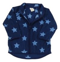 Tmavomodrá fleecová propínací mikina s hvězdami H&M