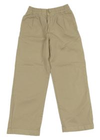 Béžové plátěné kalhoty Zara