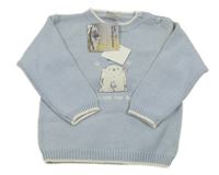 Nové - Svetlomodrý sveter s ledním medvěďom