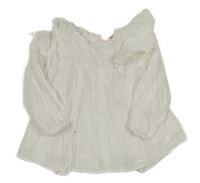 Bílá pruhovaná halenka s volánky Zara