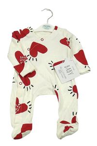 Nové - Smetanový overal se srdíčky George