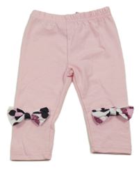 Ružové legíny s mašľami