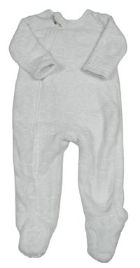 Biely chlpatý overal so slonmi Dunnes