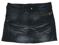 Tmavomodrá rifľová sukňa H&M