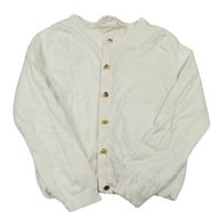Biely prepínaci sveter so zlatými gombíky H&M