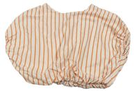 Bielo-oranžový pruhovaný crop top Zara