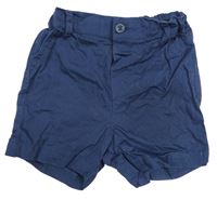 Tmavomodré plátenné chino kraťasy Primark
