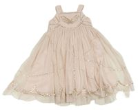 Světlerůžové slavnostní tylové šaty s flitry H&M