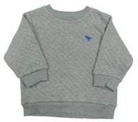 Sivá vzorovaná mikina s výšivkou zn. Next