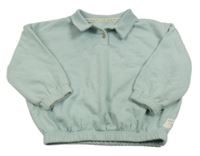 Mintová oversize mikina s golierikom George