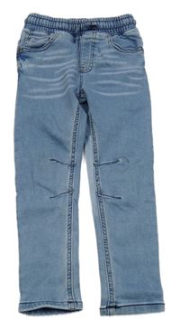 Světlemodré teplákové skinny rifle Tu