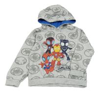 Sivá vzorovaná mikina s Marvel a kapucňou Pep&Co