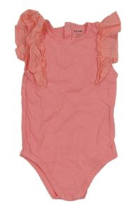 Růžové body s volánky kiabi