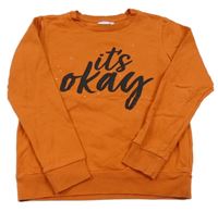 Tehlová mikina s nápisom Name it