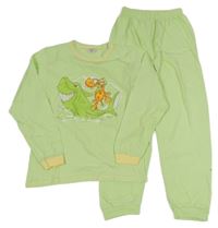 Zelené pyžama so žralokom a žirafou