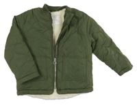 Khaki šusťáková prošívaná zateplená bunda Primark