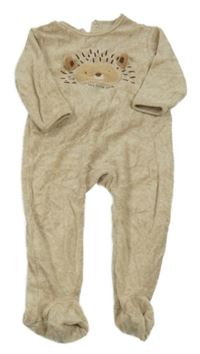 Béžový sametový overal s lvíčkem kiabi