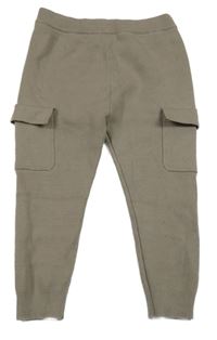 Hnědé pletené tepláky s kapsami Next