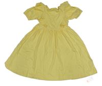 Nové - žlté šaty s madeirou a volánikmi dunnes