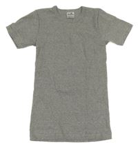 Šedé žebrované tričko 