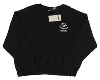 Nové - Čierna crop mikina s nápisom Pepperts