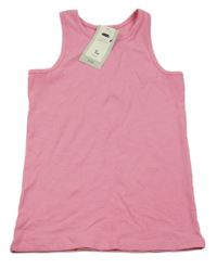 Nové - růžový žebrovaný top Tu