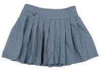 Modro-čierna kockovaná skladaná sukňa Zara