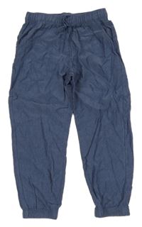Tmavomodré ľahké nohavice H&M