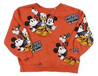 Oranžová mikina s Mickeym a kamarády H&M