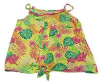 Žltý crop top s listami Matalan