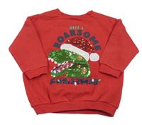 Červená mikina s dinem F&F