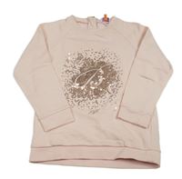 Ružová mikina s písmenem a flitrami zn. Baker