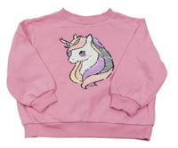 Ružová mikina s jednorožcom H&M